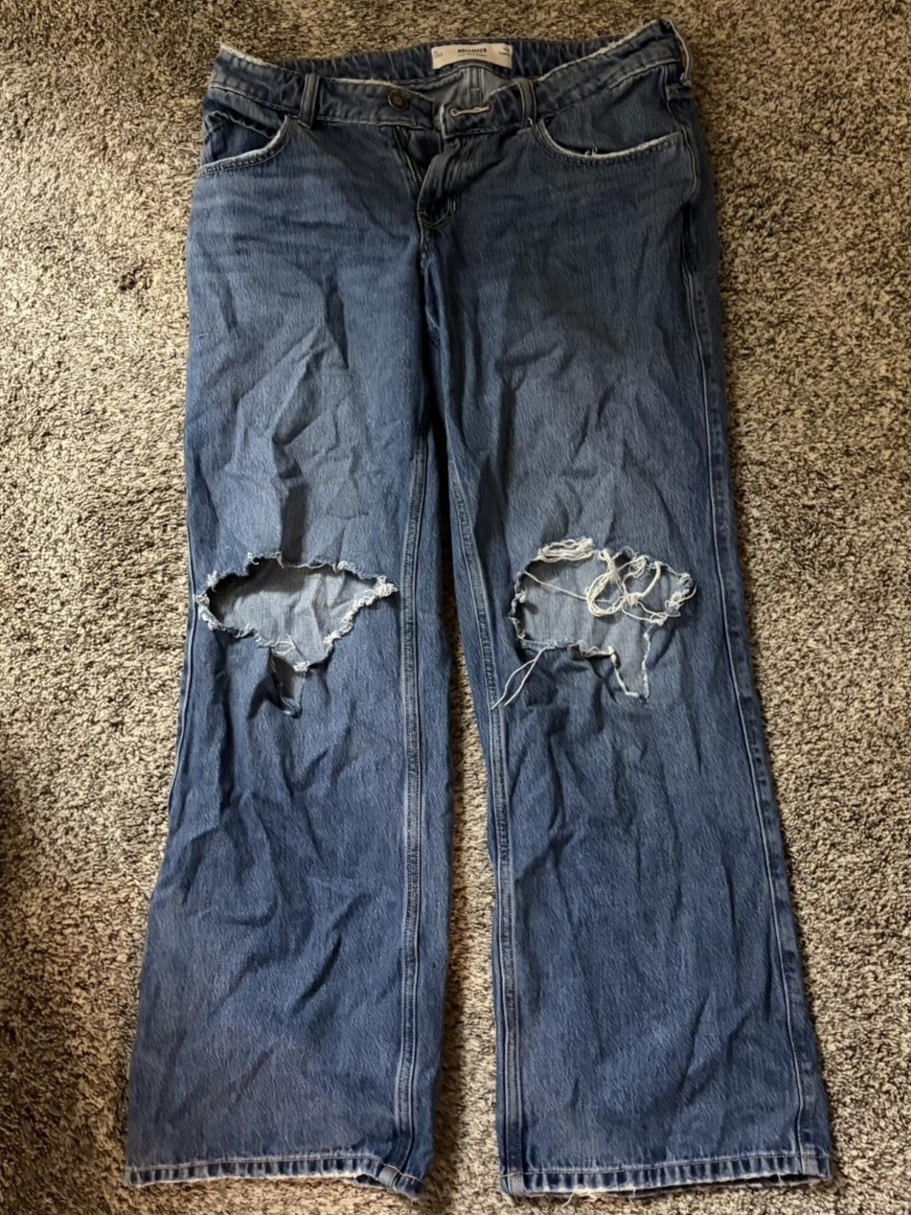 Men's Distressed Blue Ripped Jeans